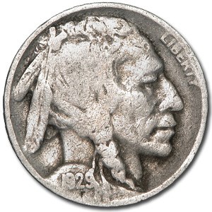 1929-D Buffalo Nickel Good+ 1929-D Buffalo Nickel Good+